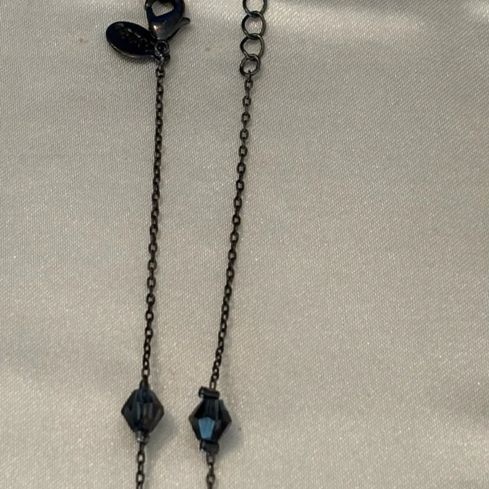 Elegant Blue Beaded Necklace and matching earrings set